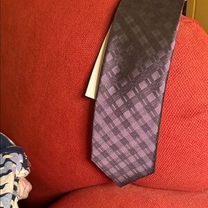 Elegant Purple Checkered Tie